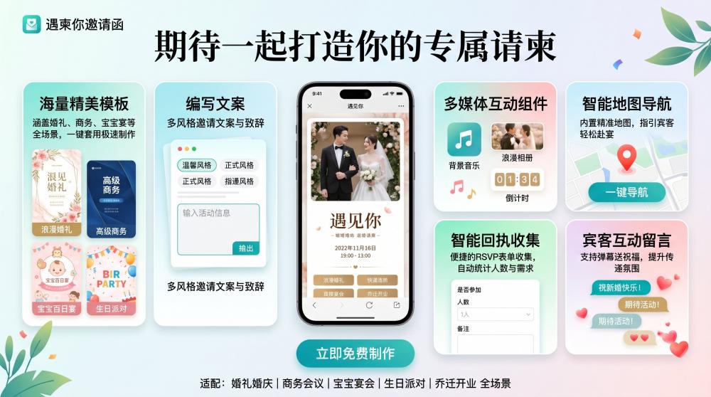 2026电子邀请函制作软件测评｜5款主流平台实测，小白也能零失误制作